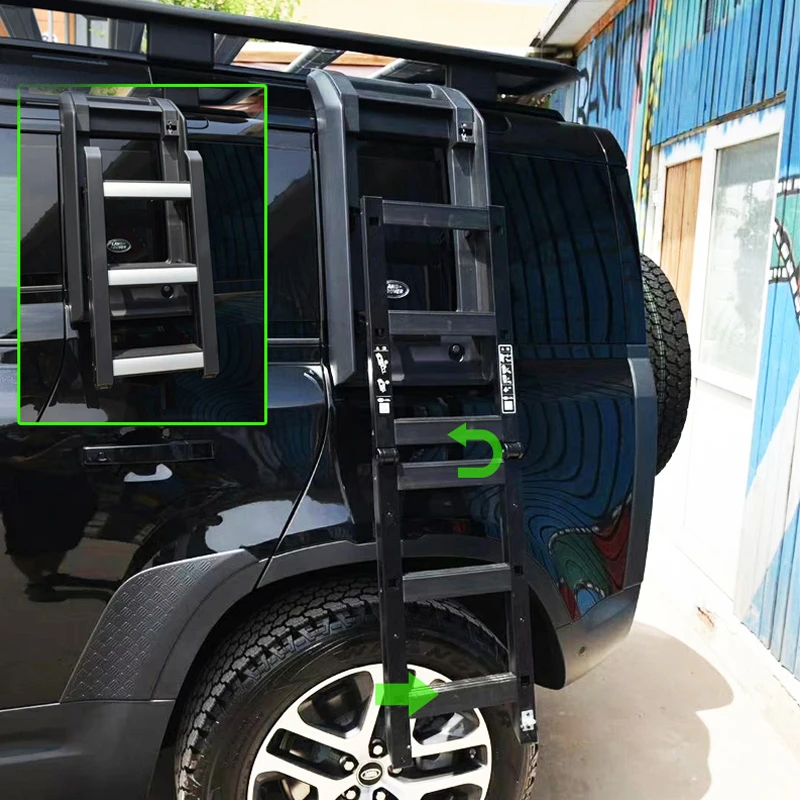 Aventurarse ropa interior práctica Land Rover 2020 2021 Defender, accesorios especiales, escalera de techo de  acero inoxidable|Tapa de maletero y partes| - AliExpress