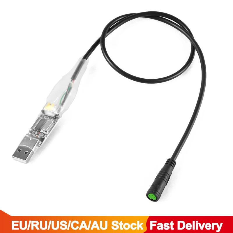 EBike programación por Cable USB para la 8fun / Bafang BBS01 BBS02 BBS03 BBSHD Mediados de coche/Centro de Motor de bicicleta eléctrica de Cable programado