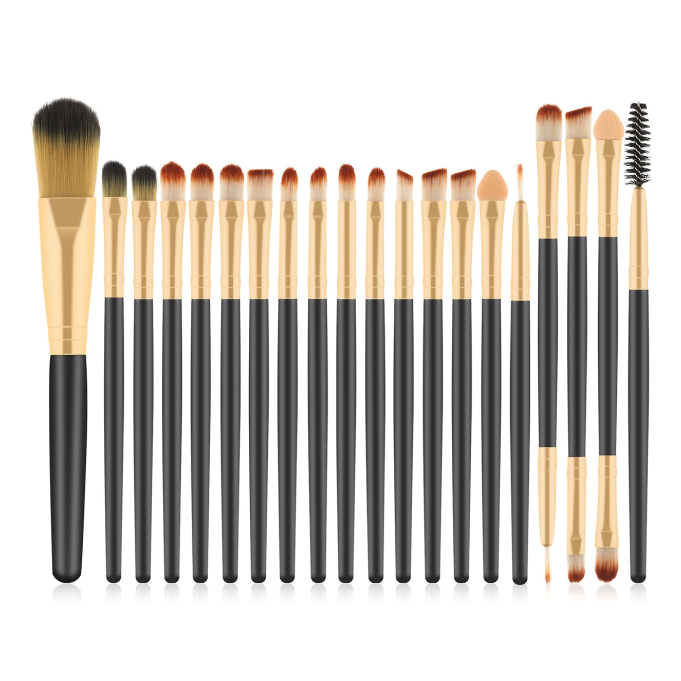 20/5Pcs Hot Sell Makeup Brushes Set Eye Shadow Foundation Powder Eyeliner Eyelash Eyebrow Brush Cosmetic Beauty Make Up Tool Kit - Handle Color: Black Grey