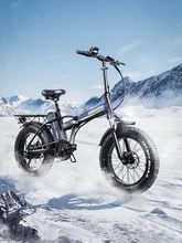  Electric Bicycle 800w 120KM 48V 30AH Lithium Battery 20 Inch 4.0 Fat Tire Electric Bike Fold Electric Bike SnowBike Aldult Ebike 