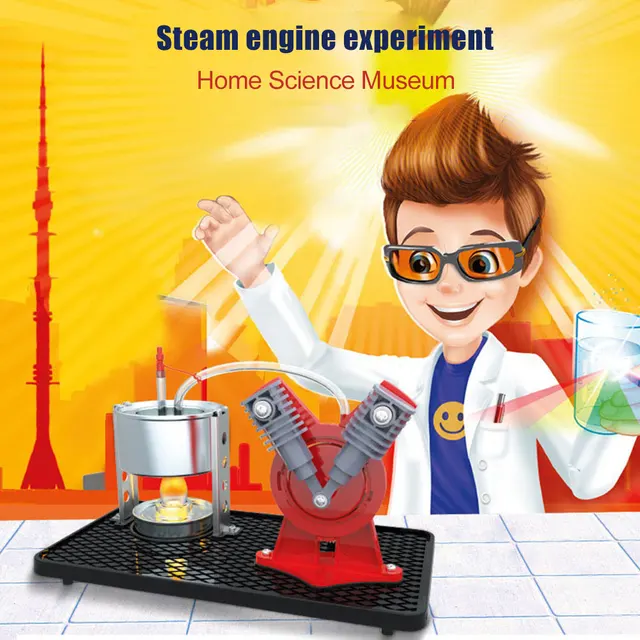  US $18.89  Home Coordination Ability Early Education Parent Child School Age Kids Ornament Steam Engine Model 
