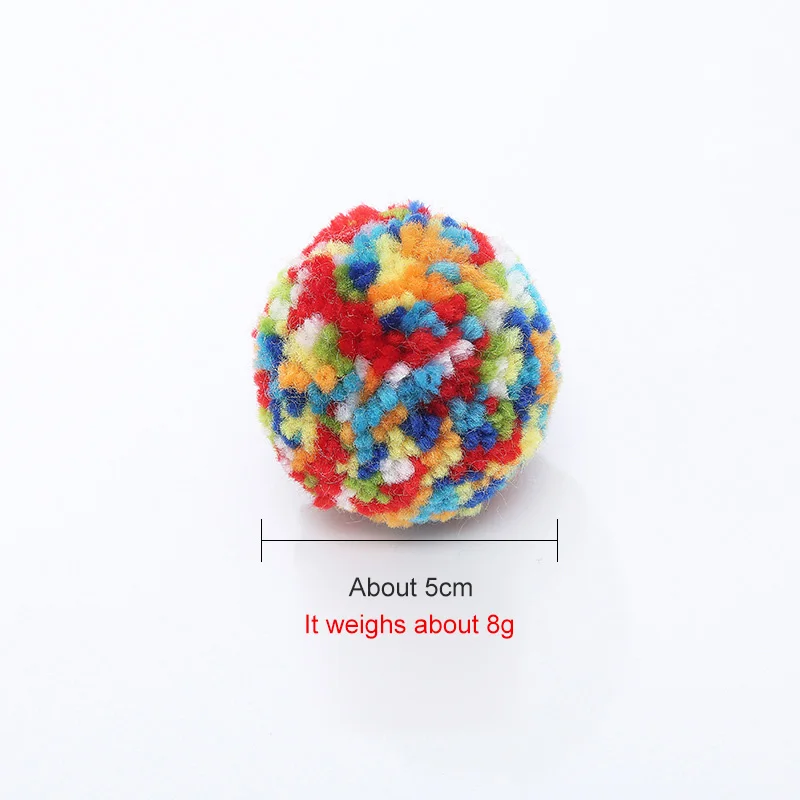 1Pc Pet Toy Plush Ball Cat Ball Toy Bouncy Ball Small Pet Interactive Toys Multi Color Choice Bayberry Ball Cat Throwing Toys