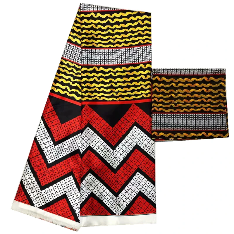 Анкара шелковая атласная ткань с шифоновым кружевом Горячая Шелковый воск 4+ 2 ярдов/шт