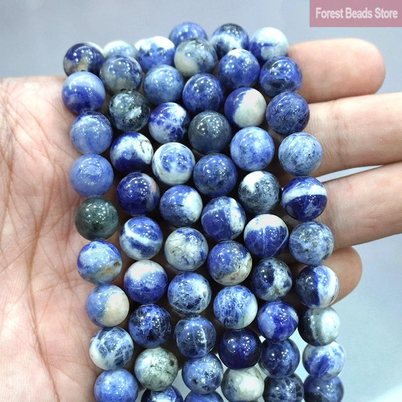 Natürliche Steinperlen Blauer Mondstein 10mm - Ca. 37 Stücke Für Schmuckherstellung