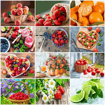 

AZQSD Unframed DIY Painting By Numbers Fruit Acrylic Painting Modern Picture Home Decor For Living Room 50x40cm