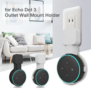 

Outlet Wall Mount Holder for Echo Dot 3 Space-Saving Stand for Smart Home Speakers with Cord Arrangement