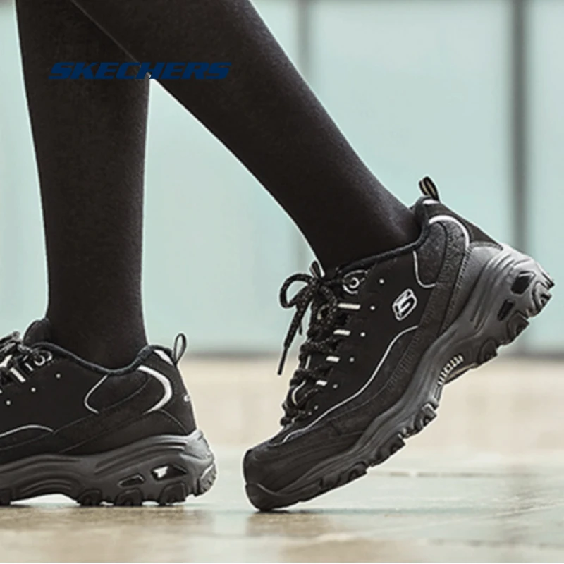 Skechers Winter Casual Shoes Women D'lites Comfortable Platform Wedges  Chunky Sneakers Shoes chaussures femme 66666078-BBK _ - AliExpress Mobile