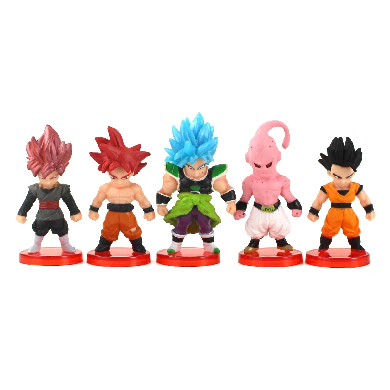 6-8 см 16 шт./компл. Dragon Ball Z Супер Saiyan Broly Son Goku/Гохан Gotenks Вегета Vegetto Фриза Majin Buu PVC Фигурки Игрушка Подарки
