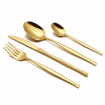 

Gold Cutlery Dinner Set Stainless Steel Tableware Sets Kitchen Set Dinnerware Flatware Set High Quality Dropshipping Flatware