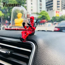 Автомобильные украшения Дэдпул Marvel качающаяся голова кукла Фигурка Сидящая Модель Аниме мини кукла украшение автомобиля аксессуары для автомобиля