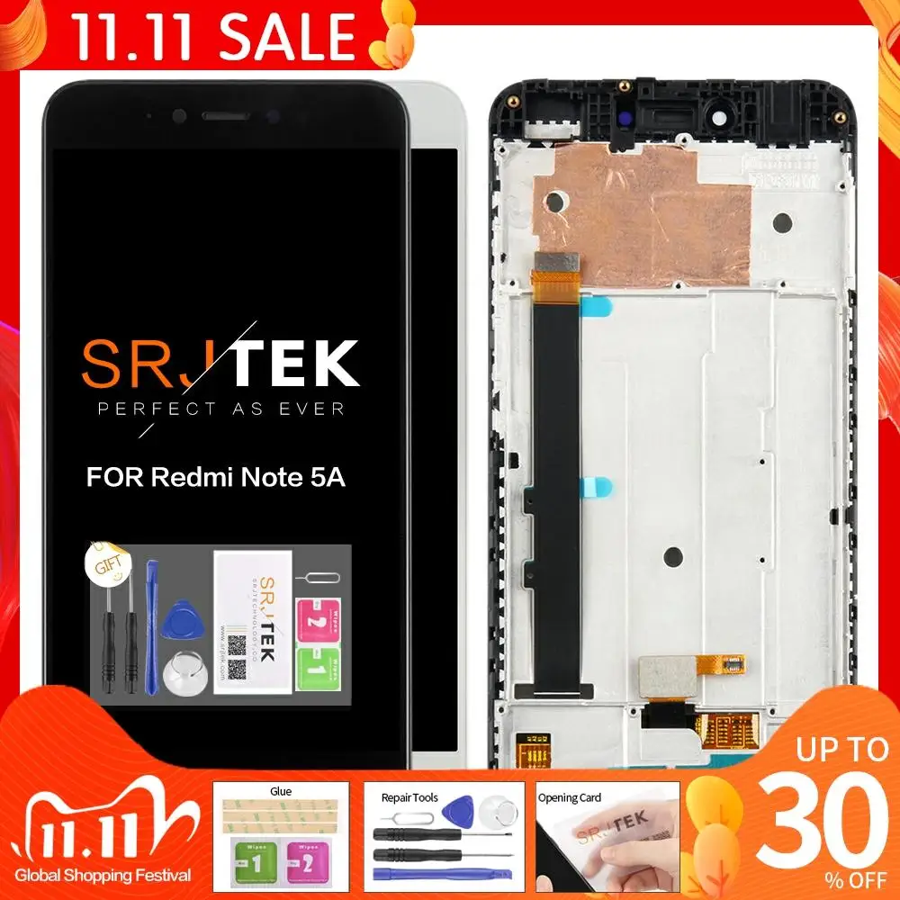 Оригинальный дисплей для XIAOMI Redmi Note 5A ЖК с сенсорным экраном и рамкой Xiaomi Prime Y1 /
