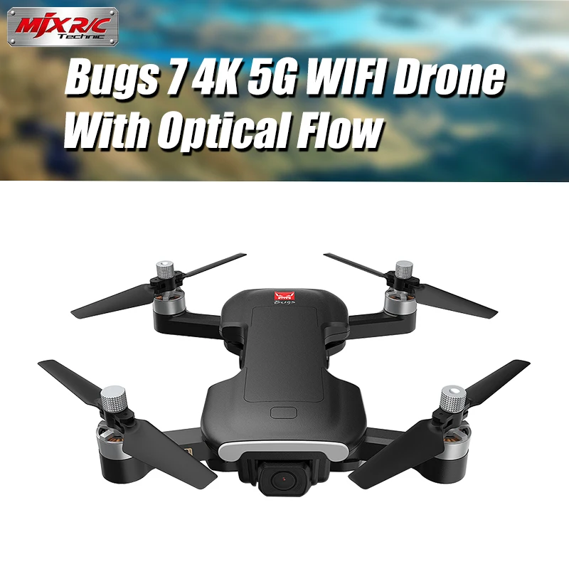 Дрон MJX Bugs 7 B7 с GPS 4K 5G Wi Fi HD камерой бесщеточным Мотором Радиоуправляемый