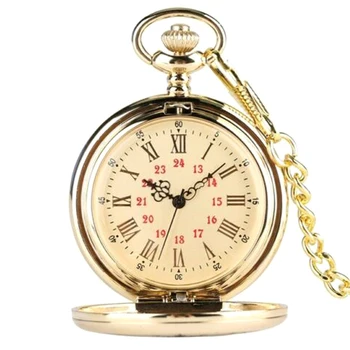 

Quartz Pocket Watch Numeral To My Son Love Roman Round Display Vintage with Gift Box TY66