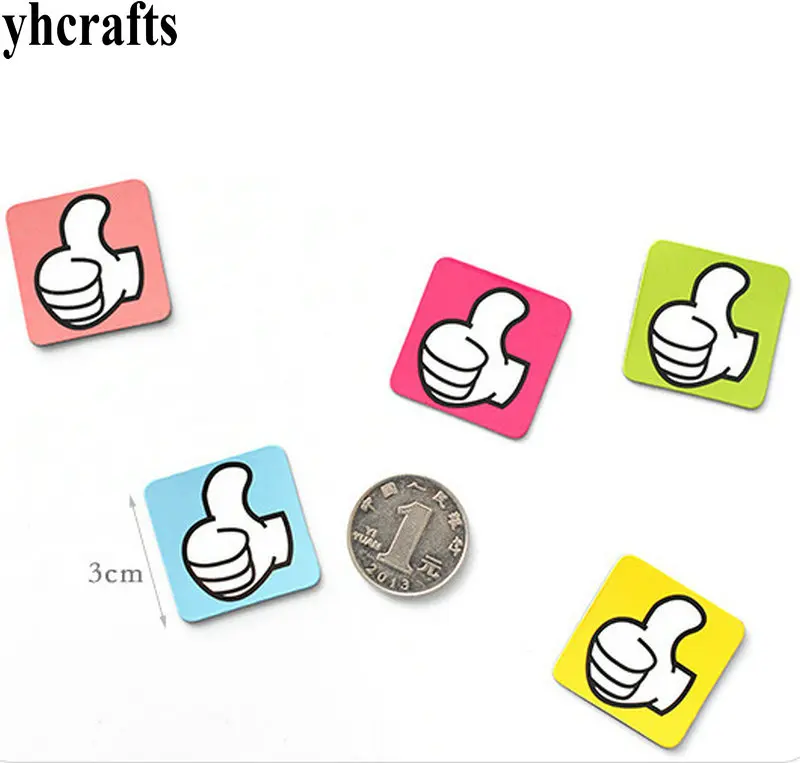 10PCS Thumb Blackboard magnet stickers Star Heart Flag Square Flower Fridge magnet Kindergarten training aid Home decoration OEM