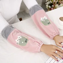 Длинные манжеты противообрастающие студенческие офисные женские рукава корейский стиль Мужские нарукавники осенние и зимние домашние рабочие нарукавники