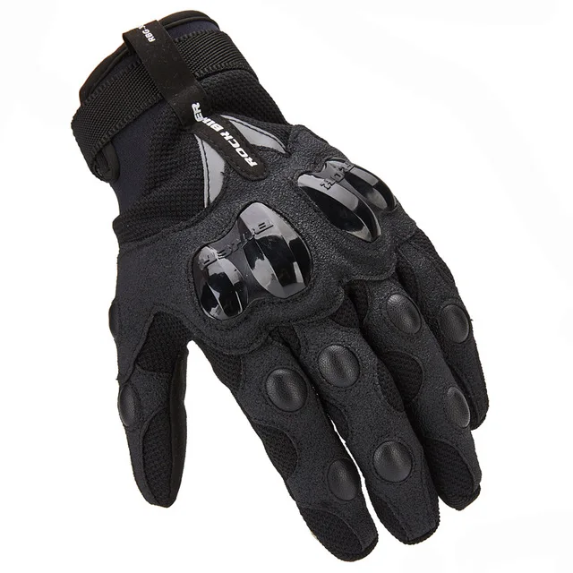 Summer ladies breathable all-female ROCK motorcycle gloves touch screen motorcycle gloves motorcycle tactical training gloves - Цвет: BLACK
