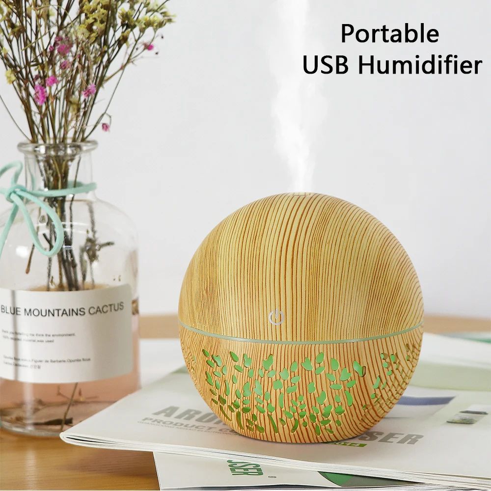

Portable USB Humidifier MINI Ultrasonic Aroma Oils Diffuser with Colorful LED Light for Room Home Bedroom 130ml