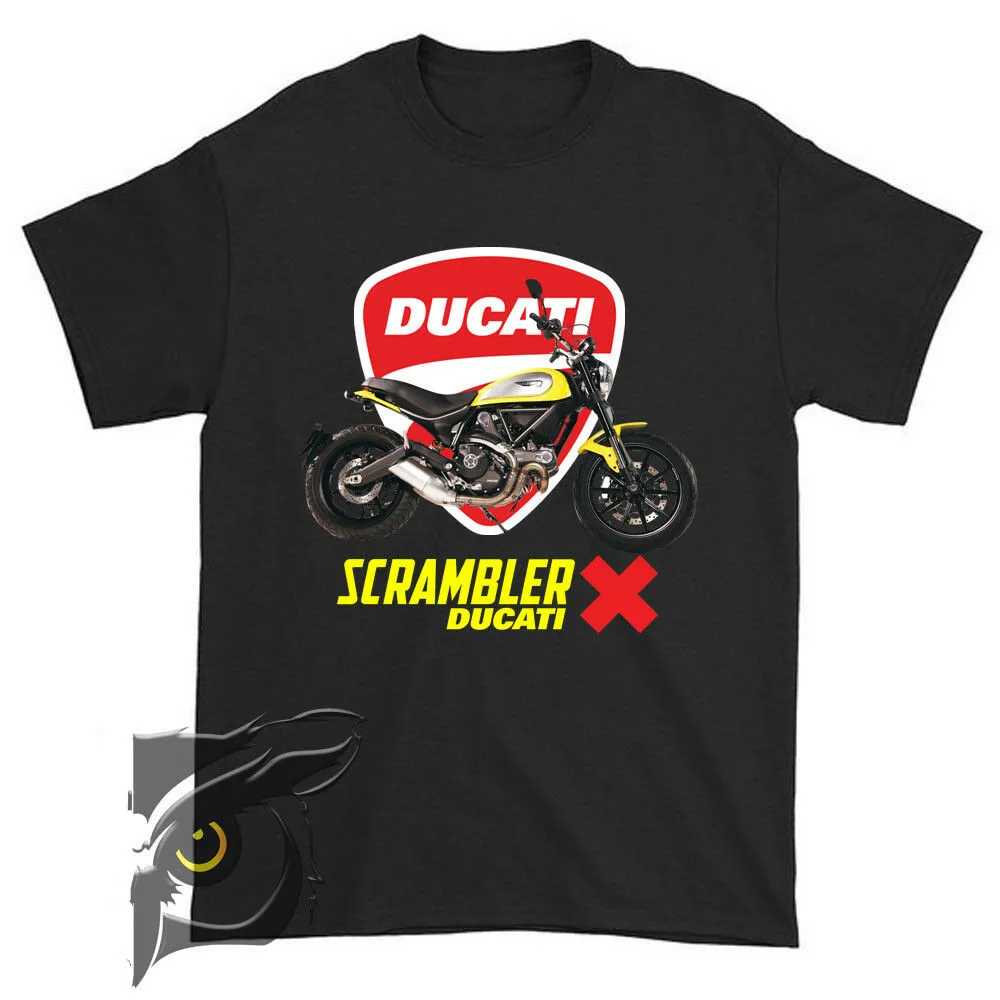 

Ducati Scrambler Motorcycle Logo Tee Shirt T-Shirt Merch USA size S-XXL