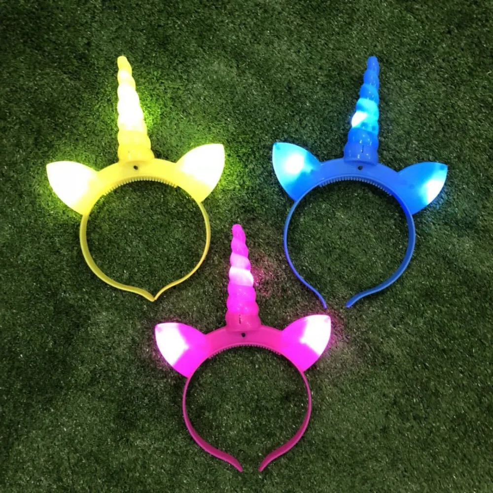 Креативный люминесцентный обруч для волос led Flash Unicorn обруч для волос детская игрушка живописная область ночной рынок Горячая завод прямой Se