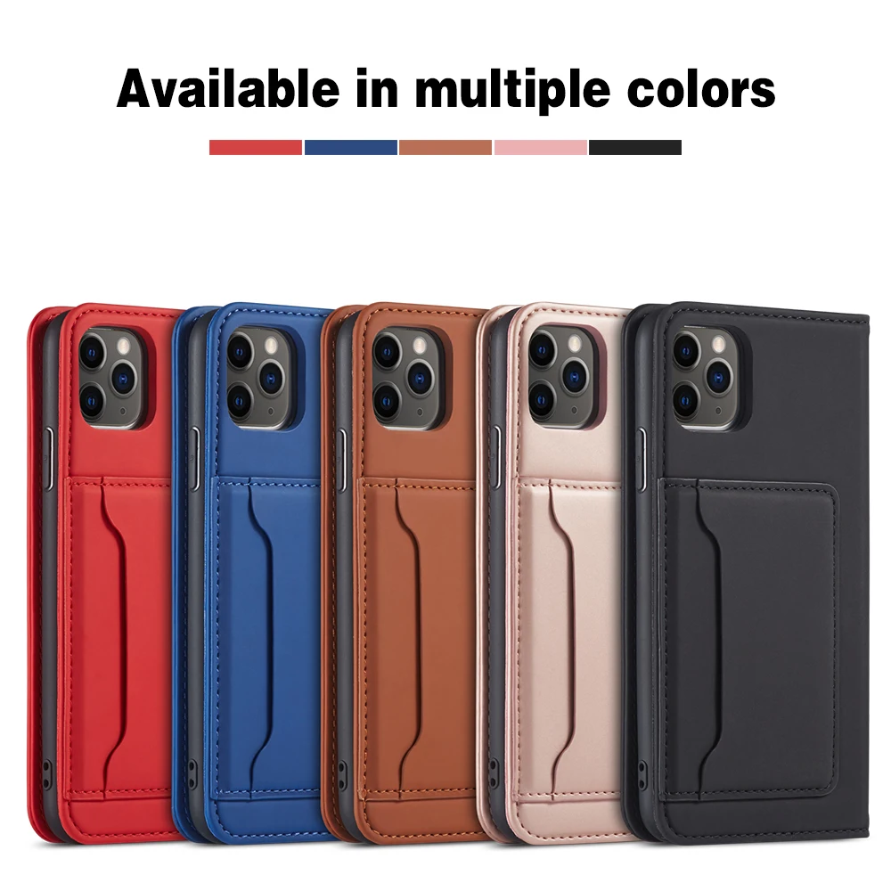 

For Apple iPhone 11 12 Pro Max Case Cover Fashion PU Leather Flip Case Card Slot For iPhone SE2 12 Mini Phone Case Anti fall New