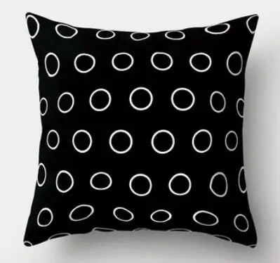 Black White Geometric Cushion Throw Pillows Polyester Decorative Pillowcase 45*45 Nordic Style Home Decor Pillow 