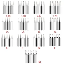 

5PCS 900M-T Soldering Tip Soldering Iron Tips Lead-free Pure Copper Soldering 200~480℃ Lead-Free Welding Tips Head