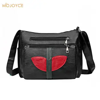 

Fashion Women Leather Shoulder Bag Light Wild Simple Female Daily Messenger Bags Large Capacity Casual Zipper Messenger Bag