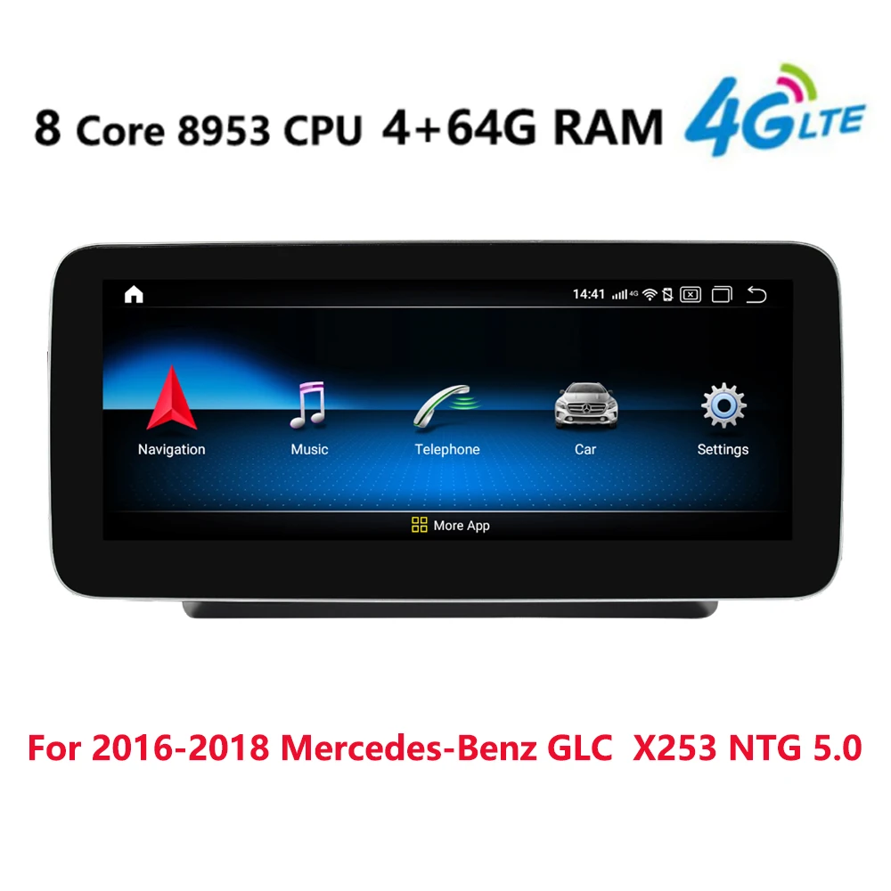 

Android 9.0 8Core 4+64G Car radio multimedia Player GPS Navi or Mercedes Benz GLC X253 2016 2017 2018 NTG 5.0 4G LTE