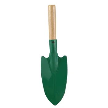 

Wood Grip Metal Shovel Trowel Garden Yard Hand Tool 10 inch Green