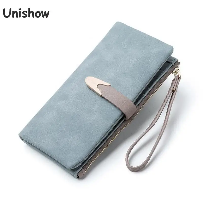 Unishow cartera de piel sintética suave para mujer, cartera femenina para  teléfono, Cartera de mano de diseñador de marca, tarjetero|Carteras| -  AliExpress