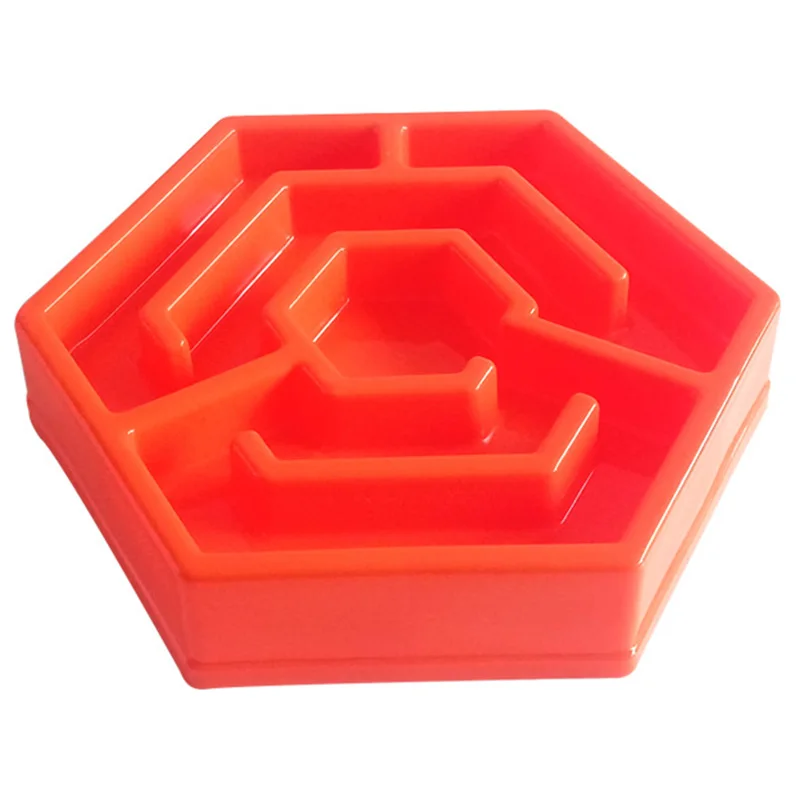 orange Миски для кормления домашних животных, миски для щенков, Замедленное питание, кормушка для еды, миска для предотвращения ожирения, товары для собак - Цвет: orange