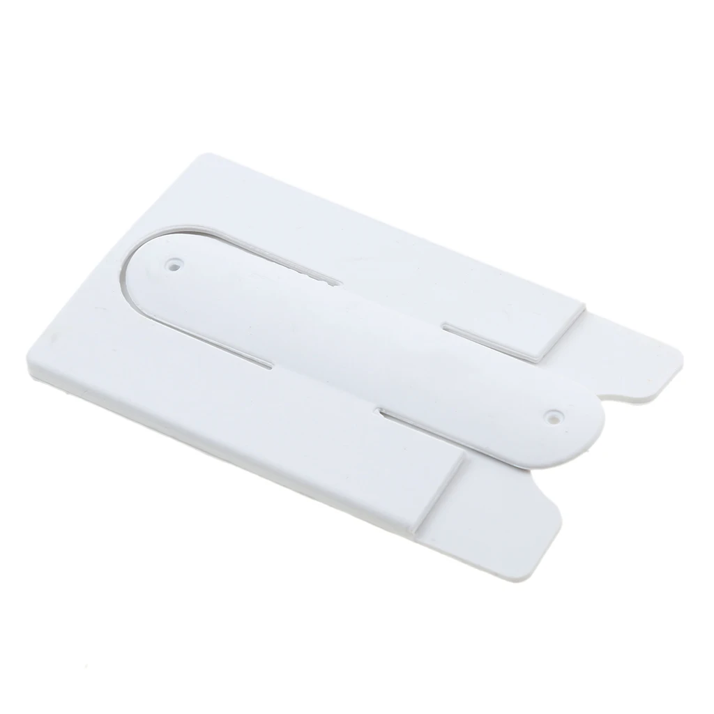 Silicone Adhesive Cell Phone Back Cover Credit Card Pouch Holder Stand