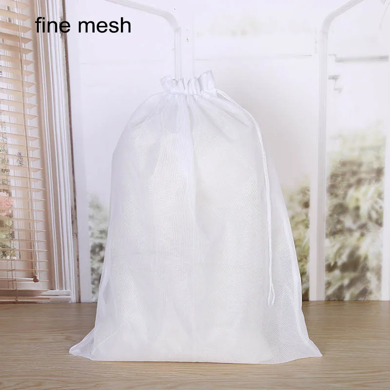 fine mesh Уход за стиркой 1 шт. бюстгальтер, носки, нижнее белье аксессуары сумка для белья складной на шнурке стиральные машины инструменты Портативный Терилен - Цвет: fine mesh