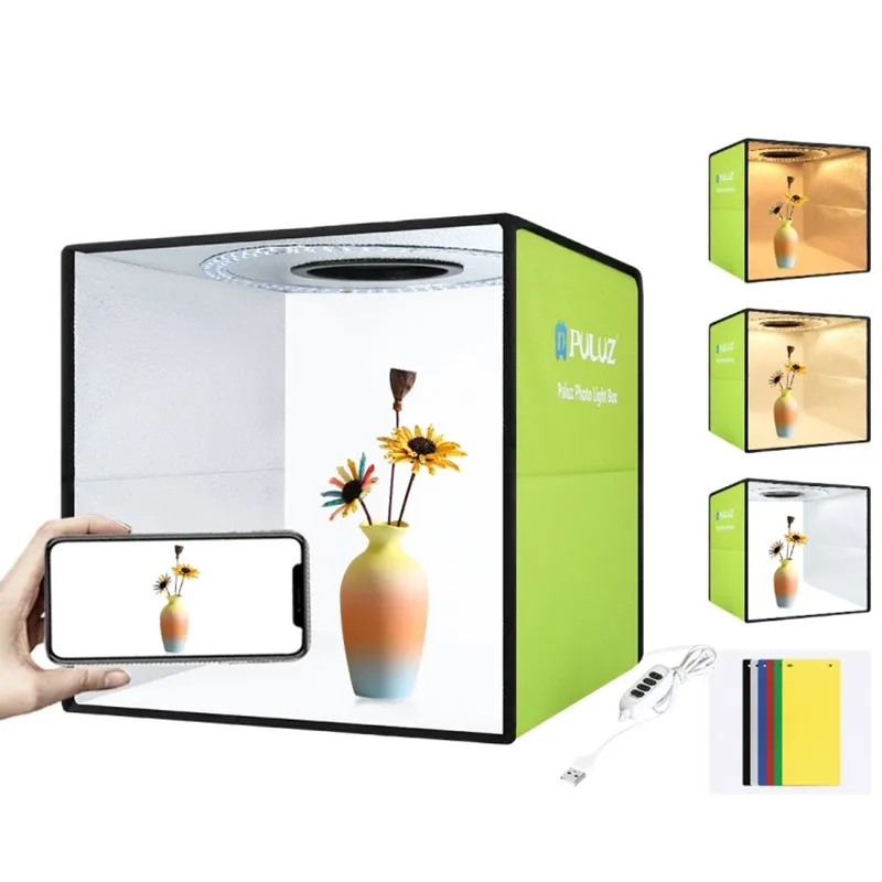 

Folding Portable Photo Video Box Lighting Studio Shooting Tent Box Kit Emart Diffuse Studio Softbox lightbox for DSLR Camera
