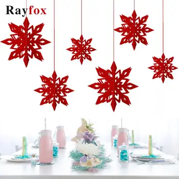 

3D Snowflake Christmas Ornaments Christmas Decorations for Home Xmas Tree Hanging Window Decor New Year Gifts Party Home Decor