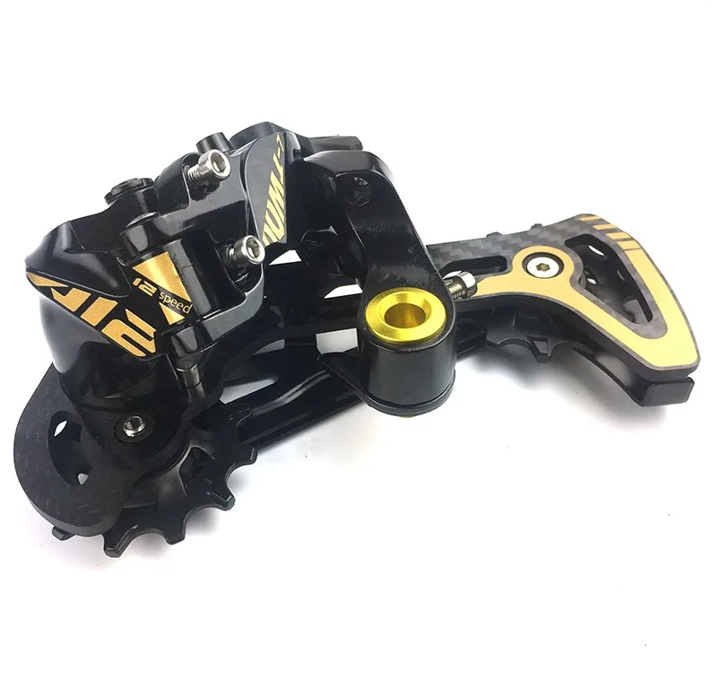 AT12 rear derailleur LTWOO AT12 MTB горный велосипед группа набор 12 скоростей Рычаг переключения передач задний переключатель RACEWORK кассета 52T YBN цепь золото для Shimano - Цвет: AT12 rear derailleur