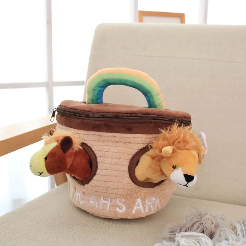 Noah’s Ark Play Kids plush Sound Toy Own Animal Sound Lion Dog Elephant Hourse 