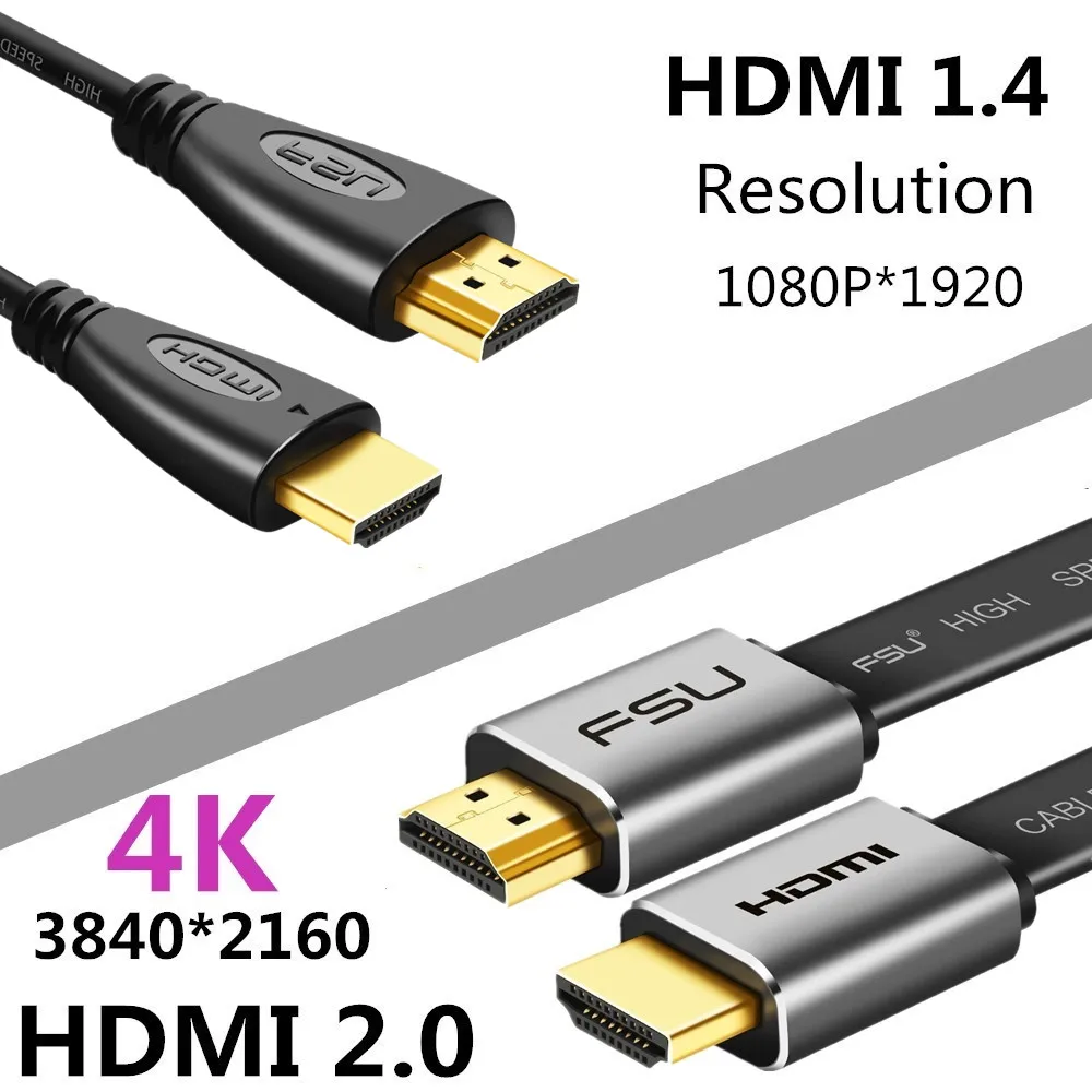 HDMI 2.0 Cable 4K 60Hz Cable Splitter Switch HDCP 2.2 HDMI to HDMI for sony HDMI Monitor PC PS3 4 Projector HD TV 3m 5m 10m 15m