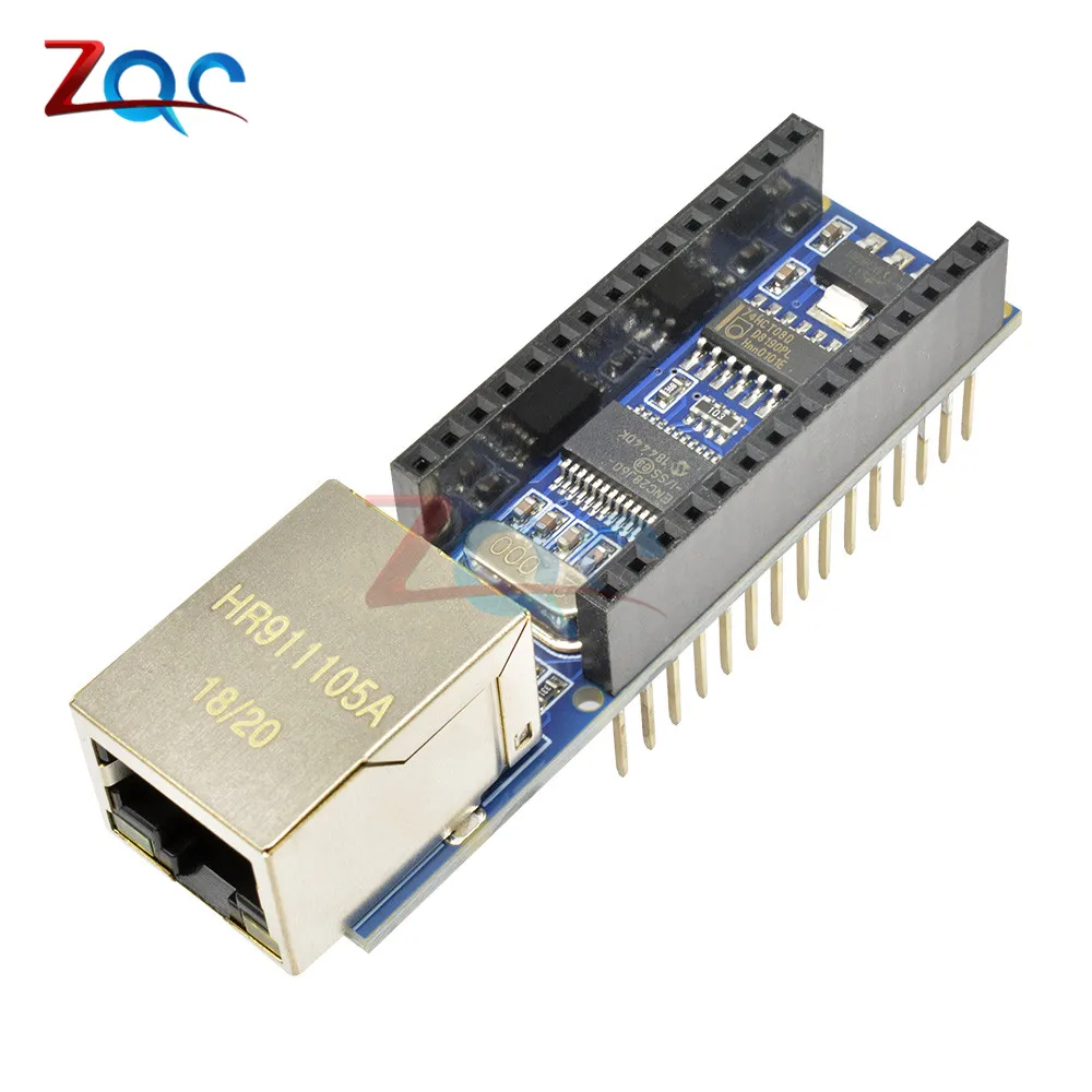 Nano V3 Ethernet щит ENC28J60 микрочип HR911105A Ethernet веб-сервер модуль платы для Arduino Nano 3,0