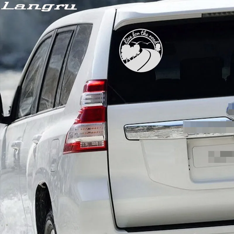 Langru 15*15 см Live For The Road Travelling Touring Adventure автомобильные виниловые наклейки декоративные наклейки аксессуары Jdm