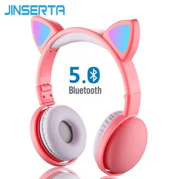 

JINSERTA Bluetooth 5.0 Headphone Stereo Music Headset With Mic For PC Mobile phone Mp3 Support FM TF Card Wireless Headphones