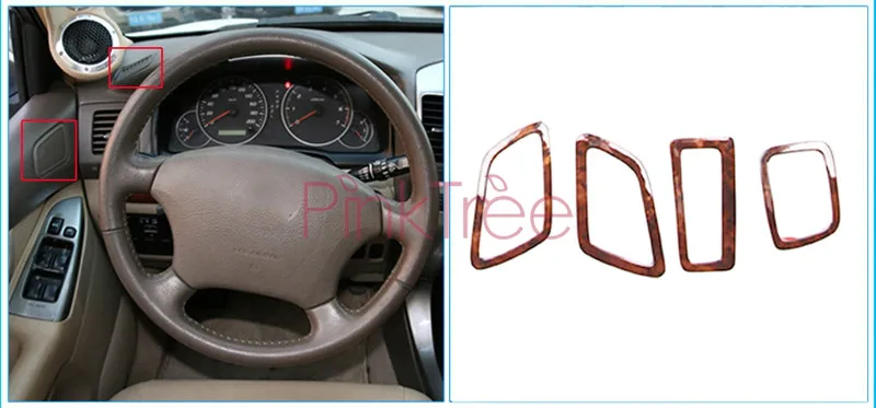 Деревянная накладка для отделки интерьера для Toyota Land Cruiser 120 Prado FJ120 2003 4 5 6 7 2009 аксессуары для стайлинга автомобилей