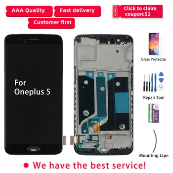 

Original For Oneplus 5 LCD Display Touch Screen with Frame For Oneplus 5 Display A5000 LCD Screen Digitizer Assembly