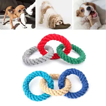 

22cm Dog Puppy Cotton Rope Weave Knot Ball Tooth Cleaning Chew Molar Interactive Training Toy Pet Supplies