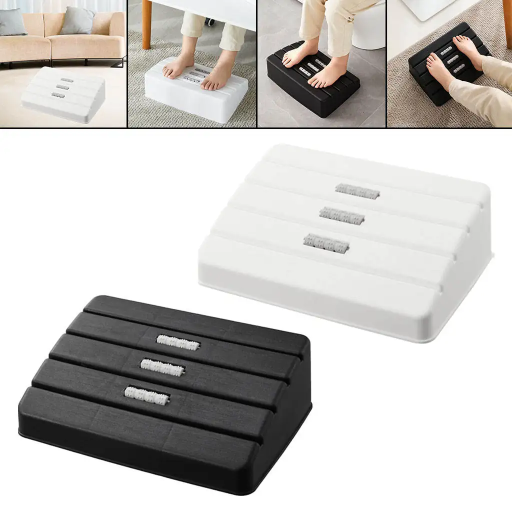 Foot Stool Portable Footrest Under Desk Help Blood Circulation of Legs Non-Skid Relieve Foot Fatigue Massage Pad for Desk Travel Airplane