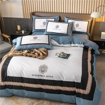 

Nordic Bedding Set Luxury Queen Size Duvet Cover 100% Cotton Set Cute Bed Sheets And Pillowcases Twin Fitted Sheet Home Textiles