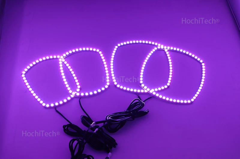 for Dodge Charger SXT Plus 2011 2012 2013 RGB Multi Color LED Angel Eyes Halo Rings Kit