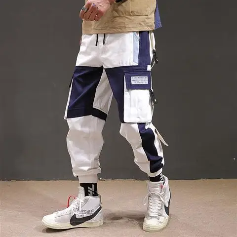 Cool Man Jogger Camouflage Side Pockets Loose Style Men's Sweatpants Fashion High Street Casual Pants Mens Streetwear Pants - Цвет: 1
