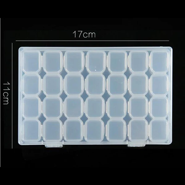 28 grid Reticulated 56 разборное алмазное Вышивание перекрестным стежком алмазные аксессуары для рисования коробки хранения Чехол для домашнего хранения - Цвет: 28 grid