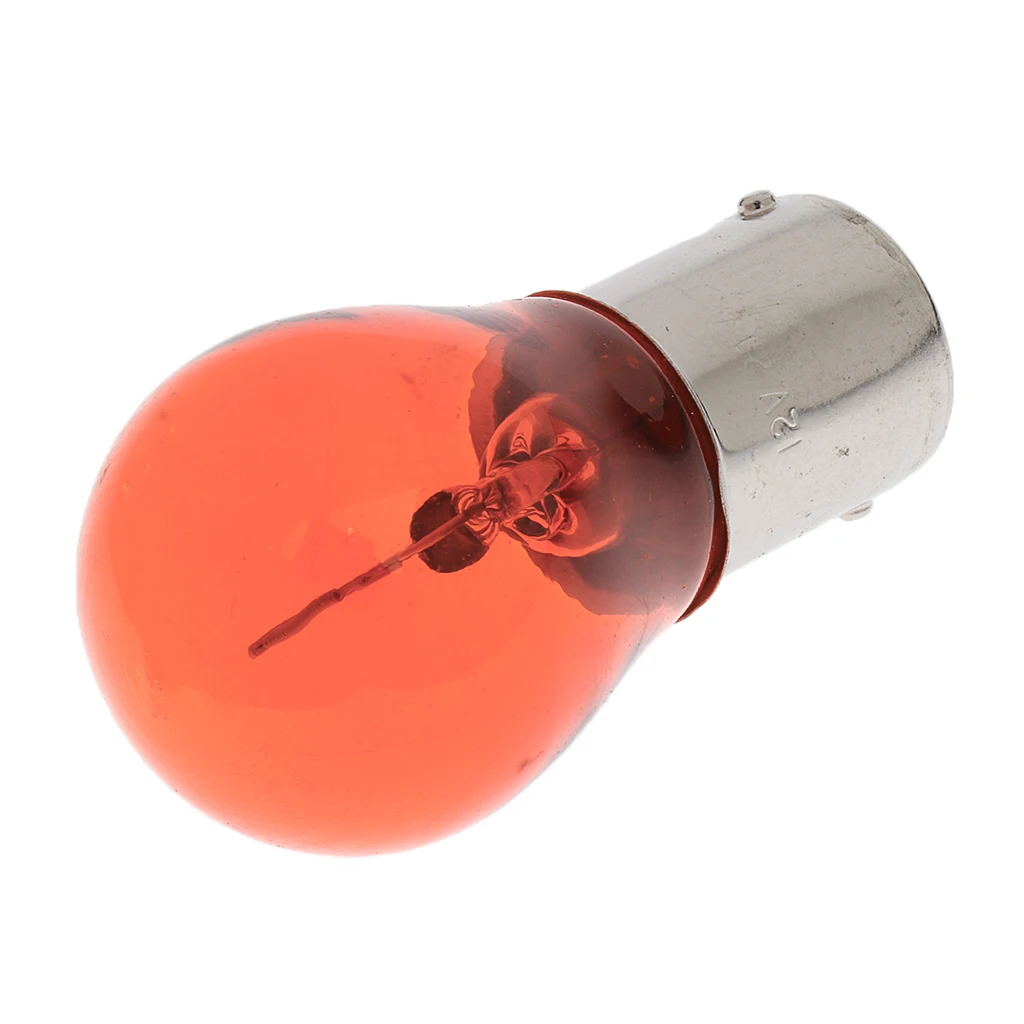 4pcs Amber 1156 BA15S Bulb Bayonet Base Lamp 21W Turn Signal Light